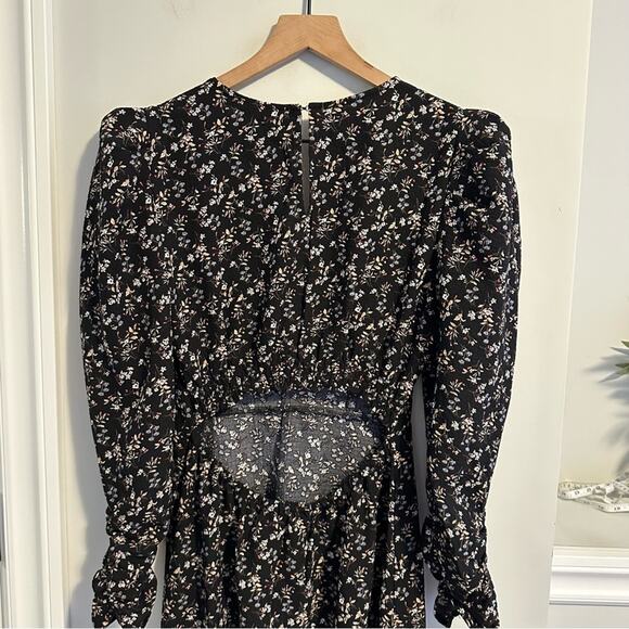 Revolve ASTR The Label Black Floral Maxi Dress Medium - Picture 5 of 10